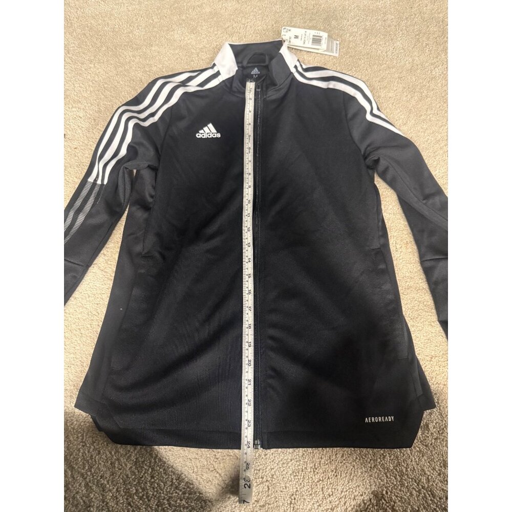 Adidas Womens Tracksuit Aeroready Track Jacket Med & Pants Small Set Black - Picture 14 of 16
